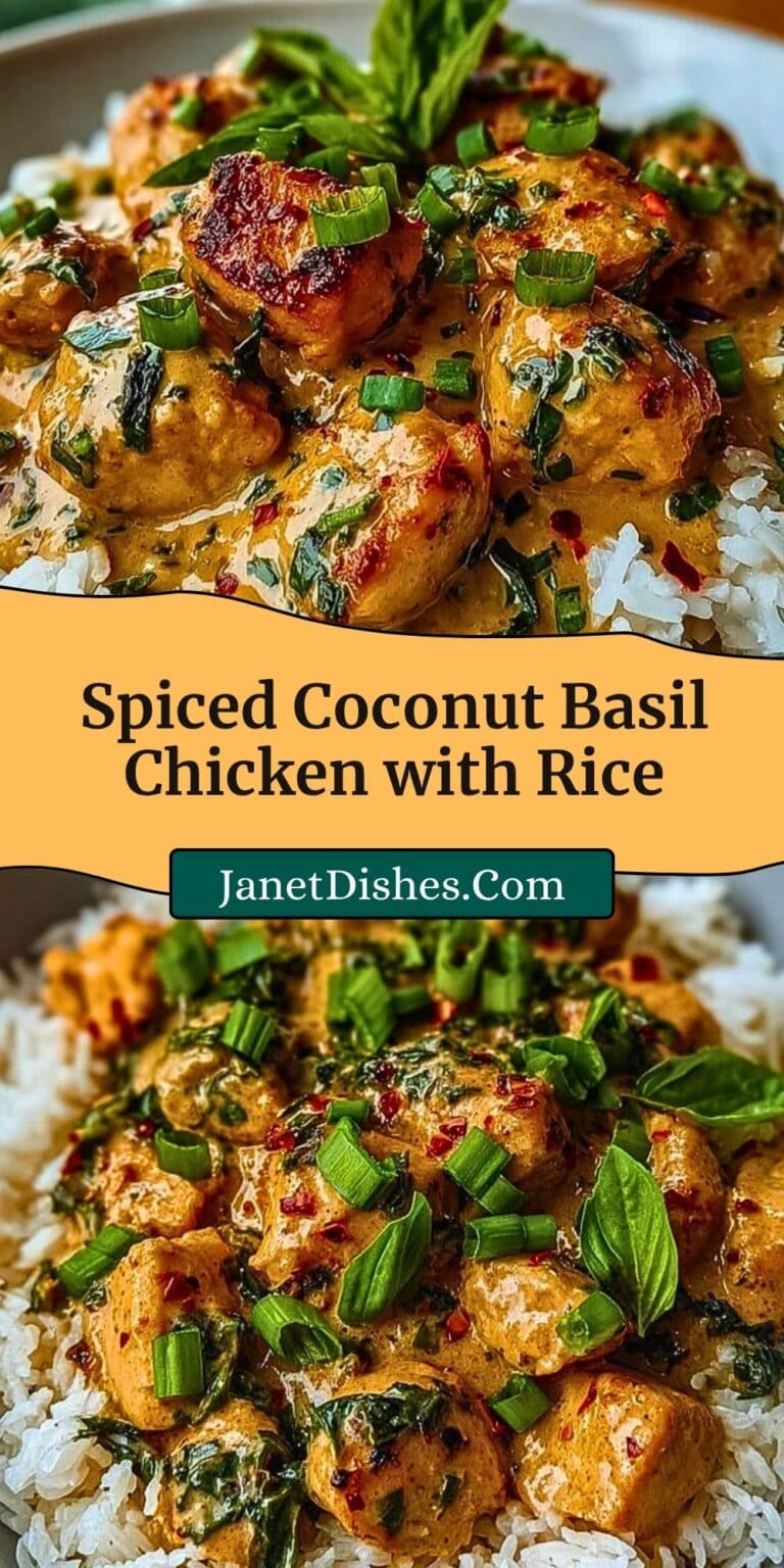 Spiced Coconut Basil Chicken with Rice
