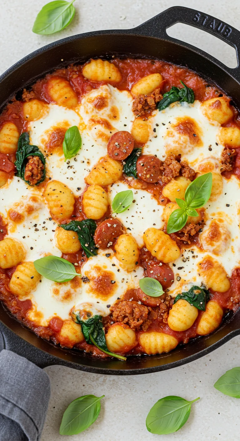 Chorizo Gnocchi with Mozzarella
