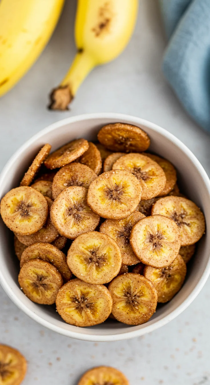 Cinnamon-Sugar Air Fryer Banana Chips