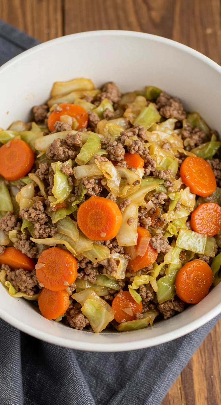 Hearty Ground Beef and Cabbage Skillet